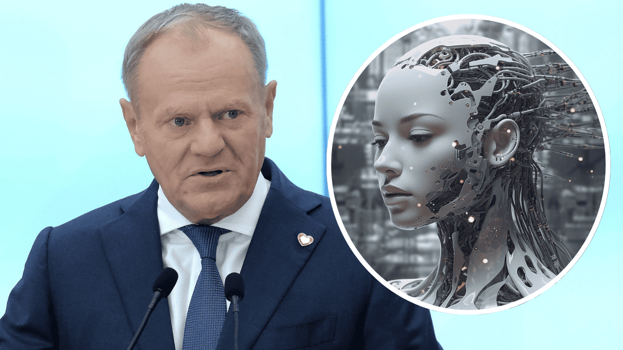 Donald Tusk, AI, robot