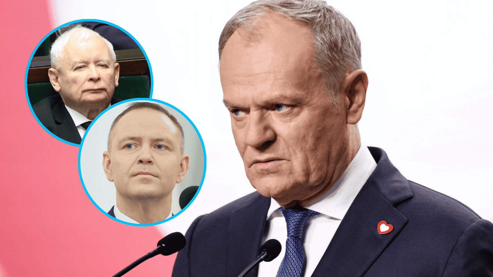 Donald Tusk, Karol Nawrocki, Jarosław Kaczyński