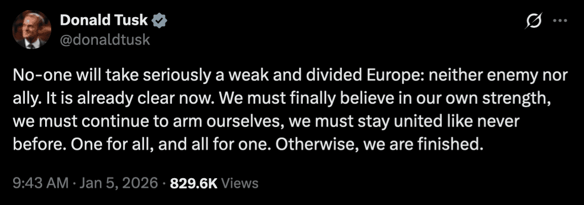 "W przeciwnym razie jesteśmy skończeni". Tusk ostrzega Europę i przywódców