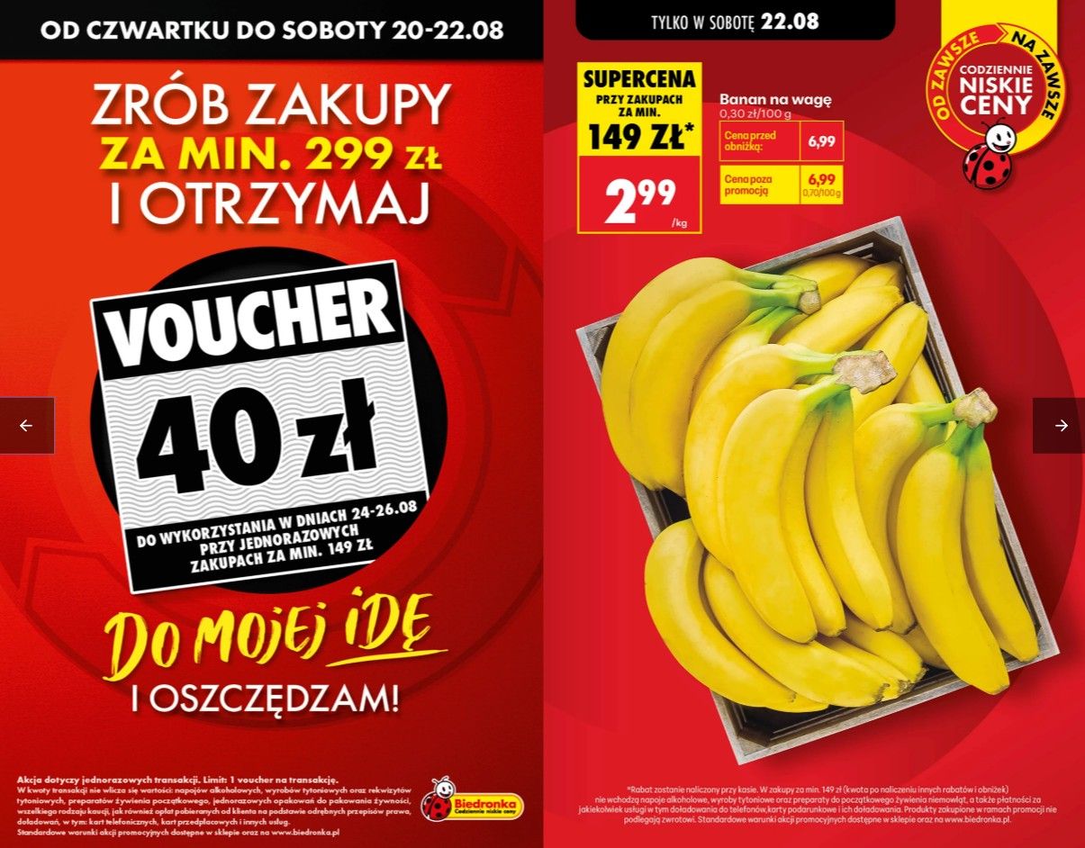 Biedronka rusza z promocjami na weekend. 2+2 gratis to dopiero początek