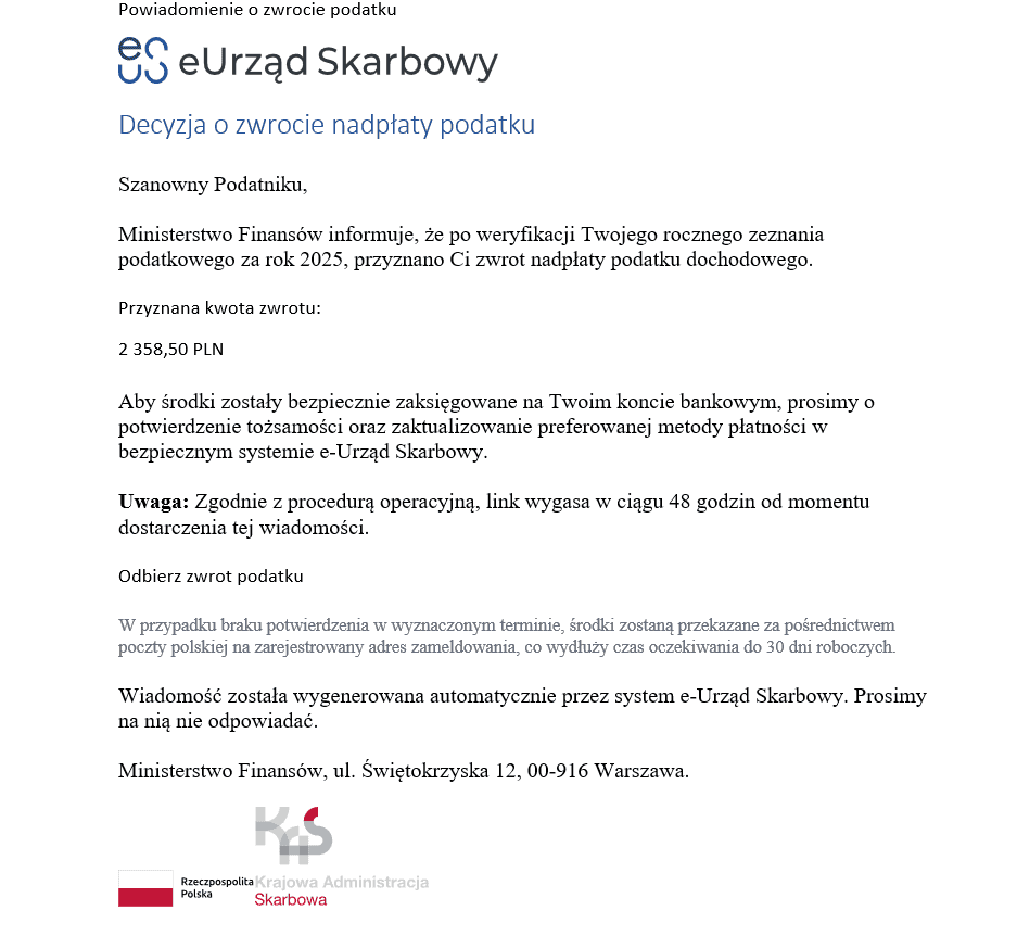 Ministerstwo Finansów ostrzega przed nowym oszustwem. Tak przestępcy podszywają się pod KAS
