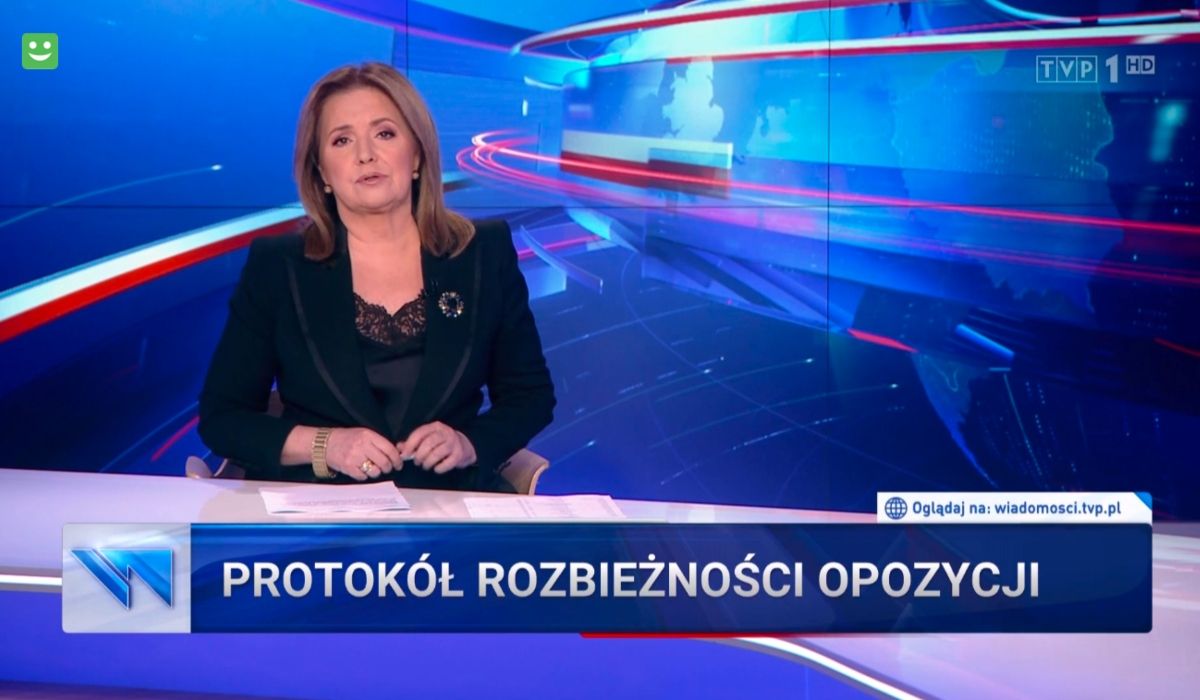 Danuta Holecka "Wiadomości" TVP