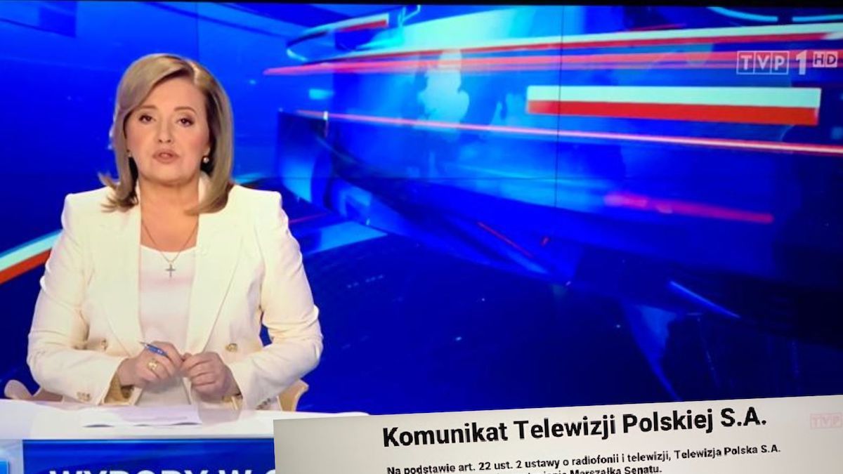 Danuta Holecka "Wiadomości" TVP komunikat