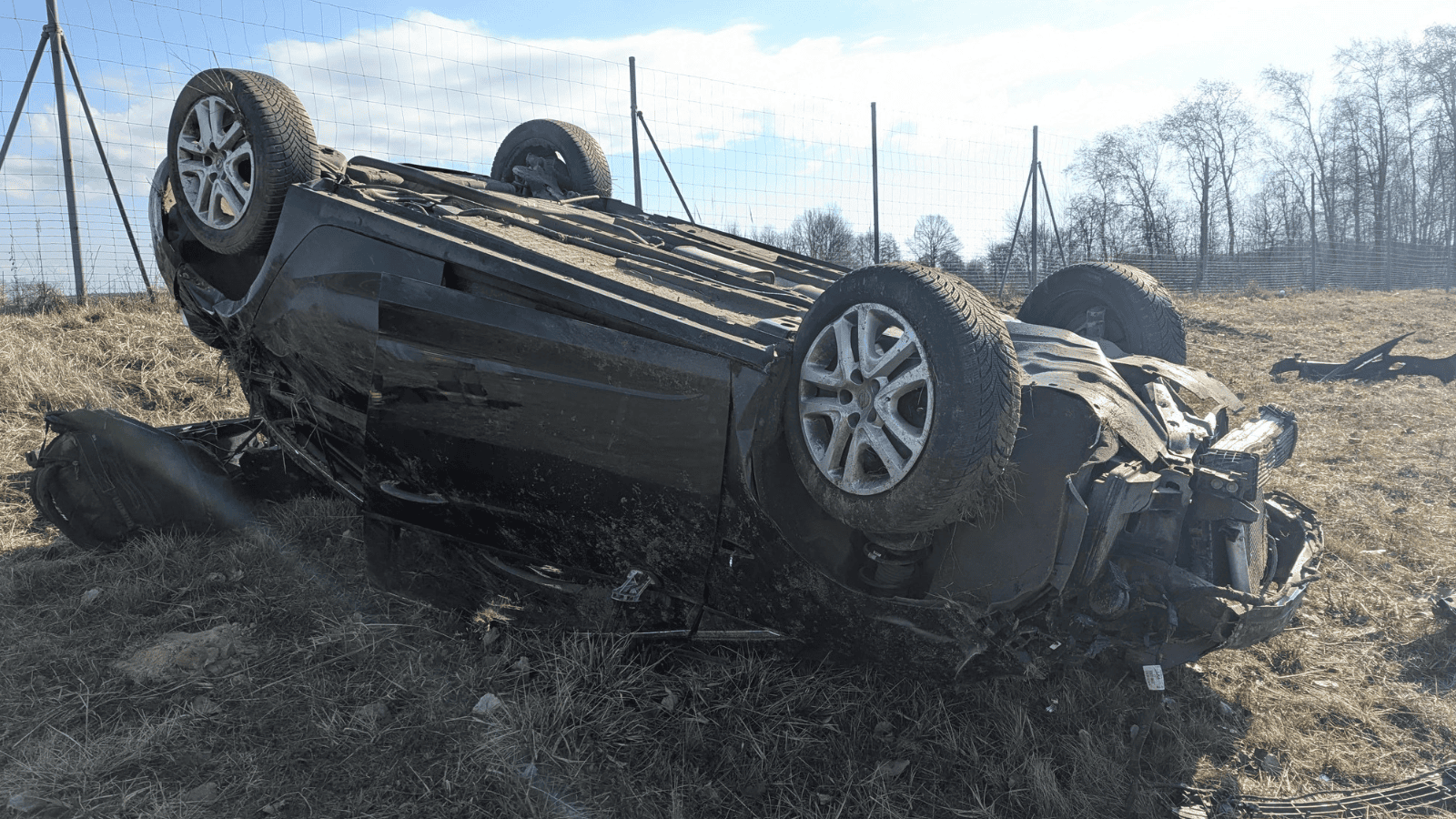Wypadek, fot. OSP KSRG Łanięta/Facebook