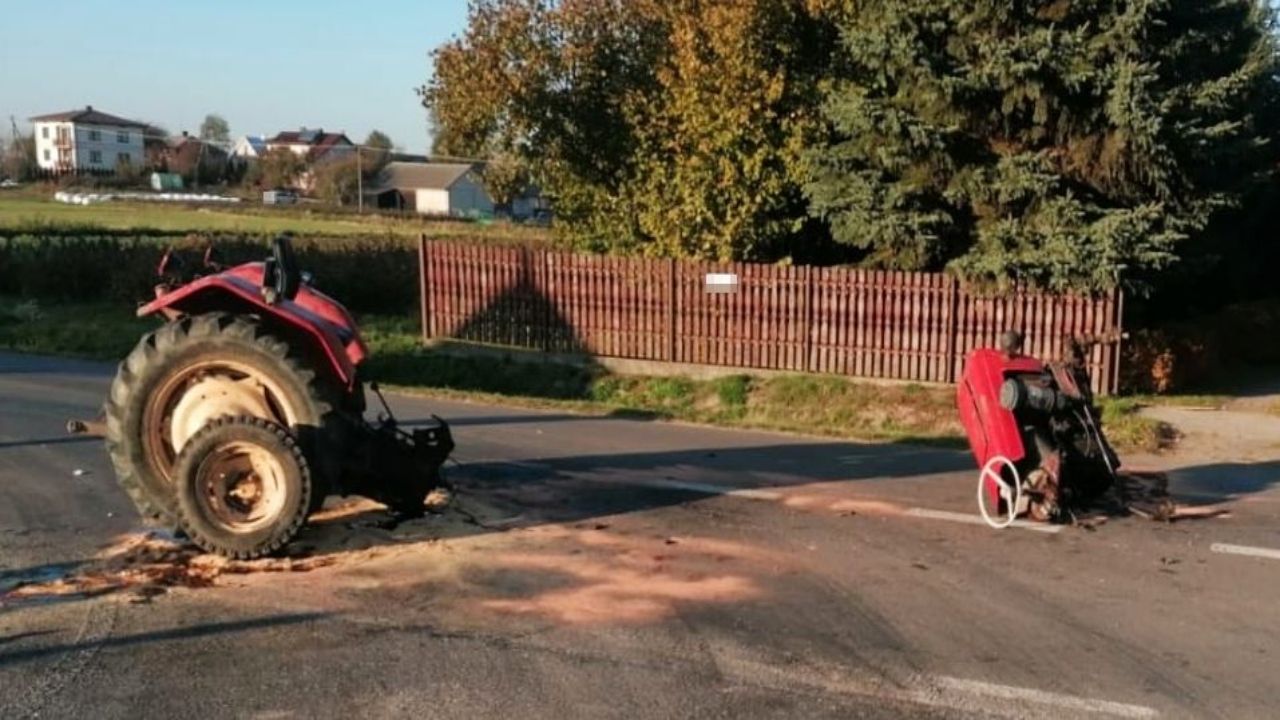 Zderzenie Ursusa z Chevroletem w Olszance. 93-latek trafił do szpitala