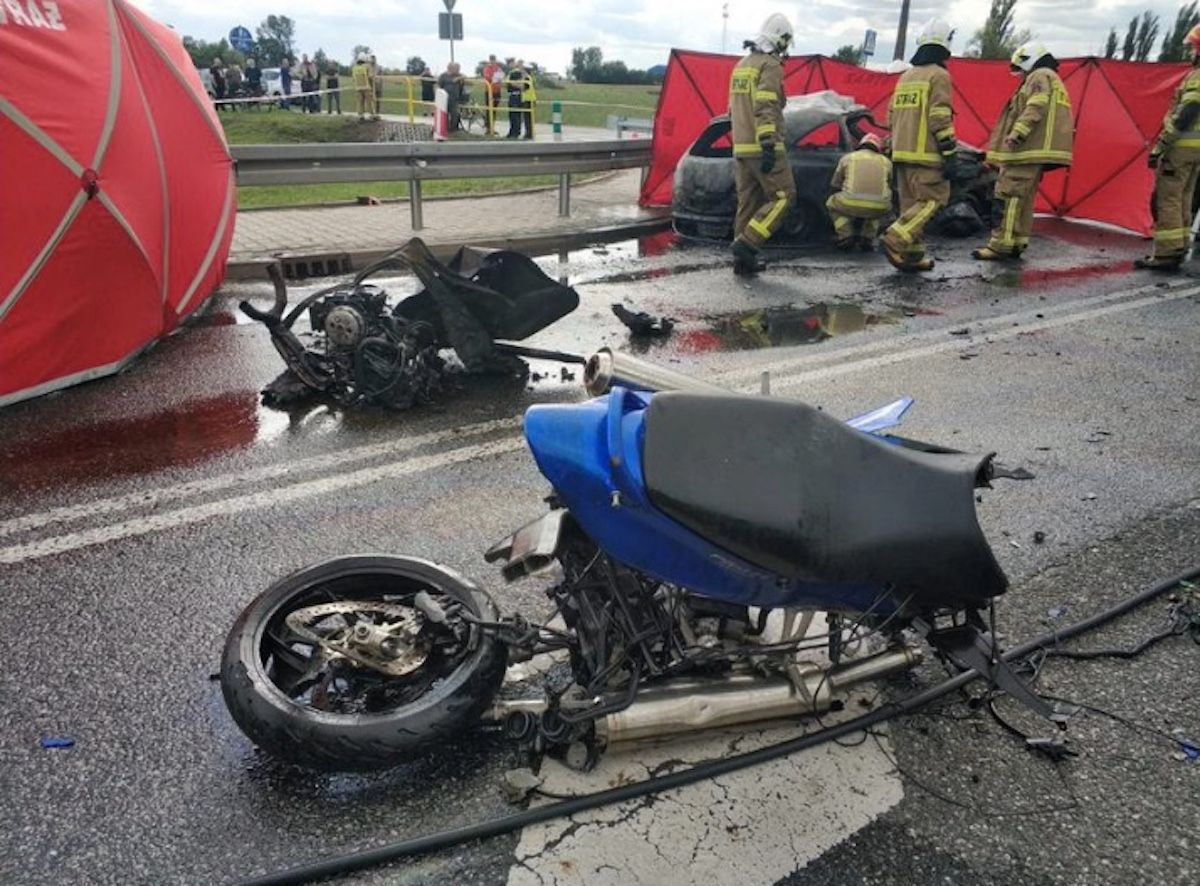 wypadek motocykl