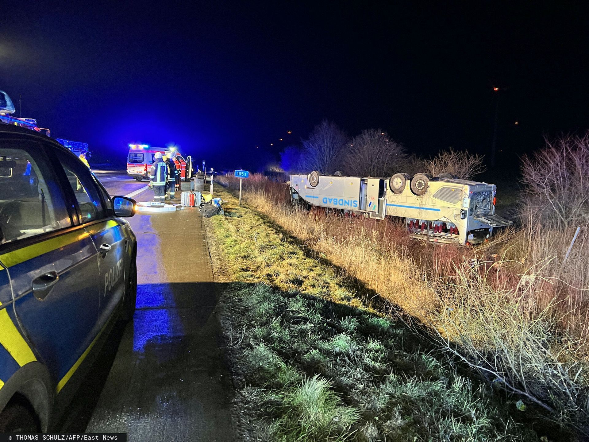 Niemiecka policja przekazała przyczynę wypadku polskiego autokaru na autostradzie A2