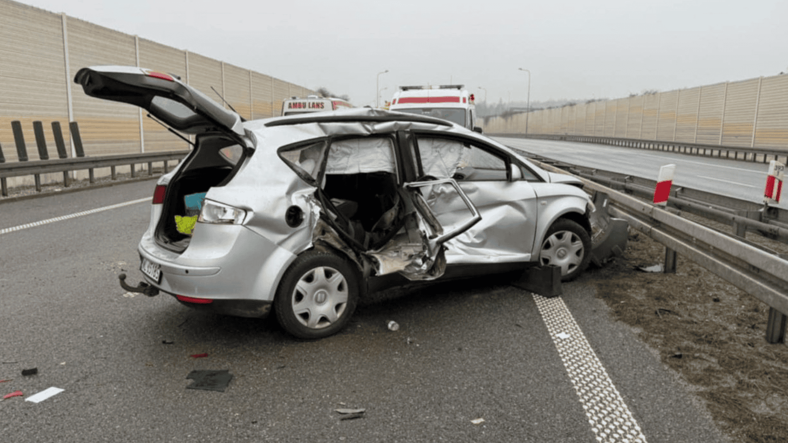 Karambol dziewięciu samochodów na drodze ekspresowej S8 w miejscowości Przewodowice