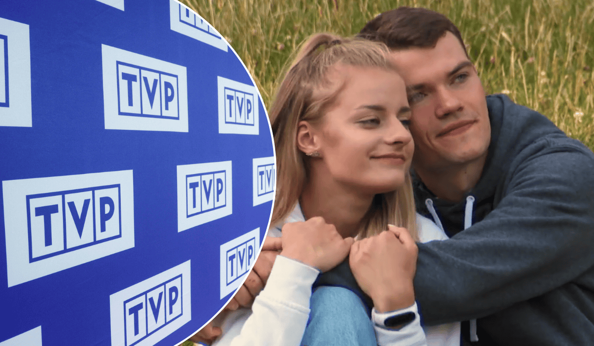 Adrianna i Michał z "Rolnik szuka żony", logo TVP