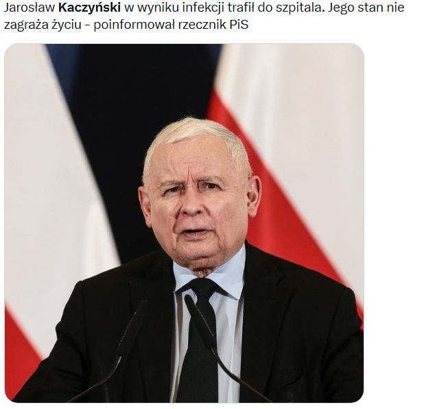 Gruchnęły wieści o zdrowiu Kaczyńskiego! Szpital to nie przypadek. Pilny komunikat rzecznika