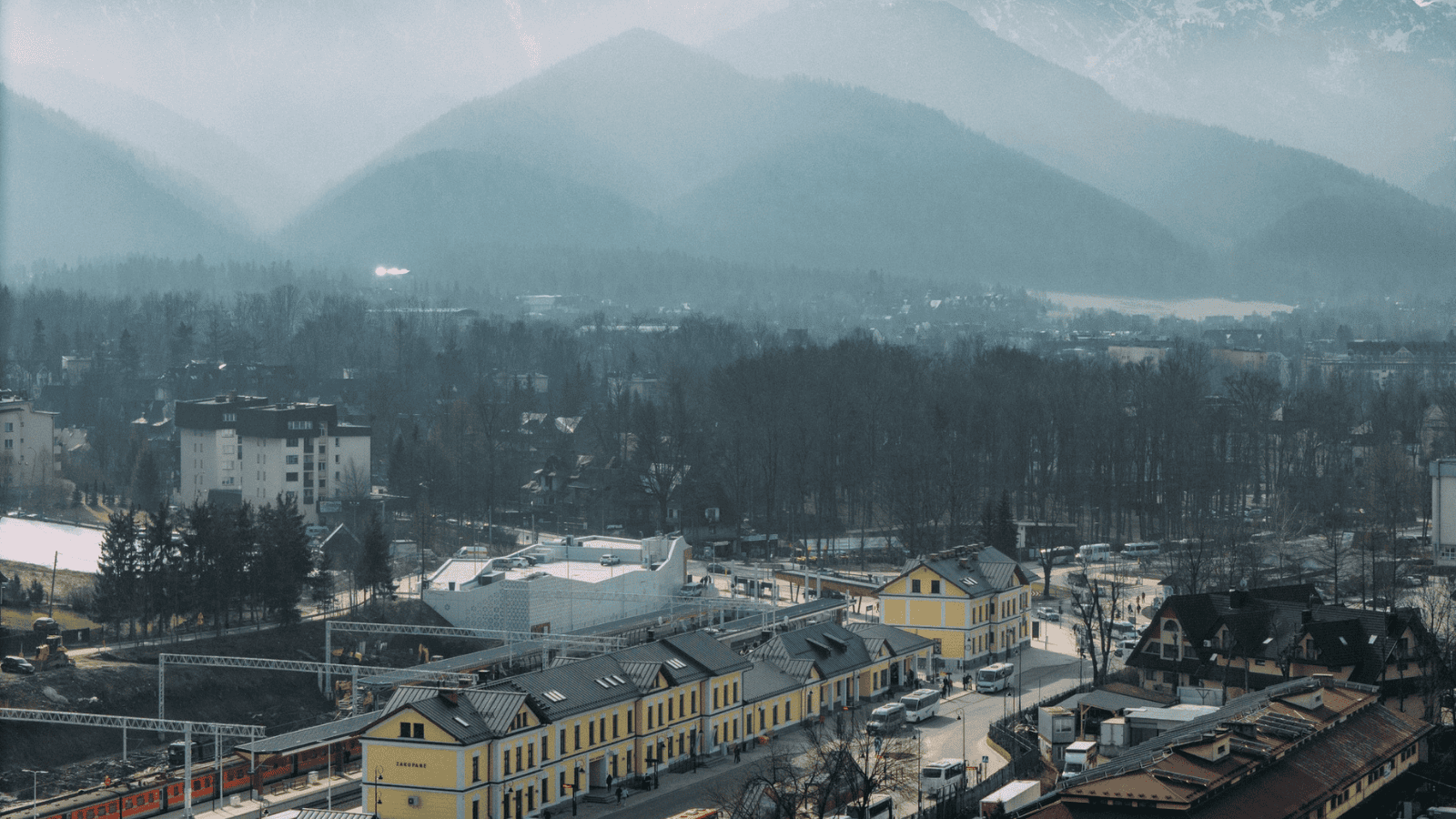 Widok na miasto Zakopane.