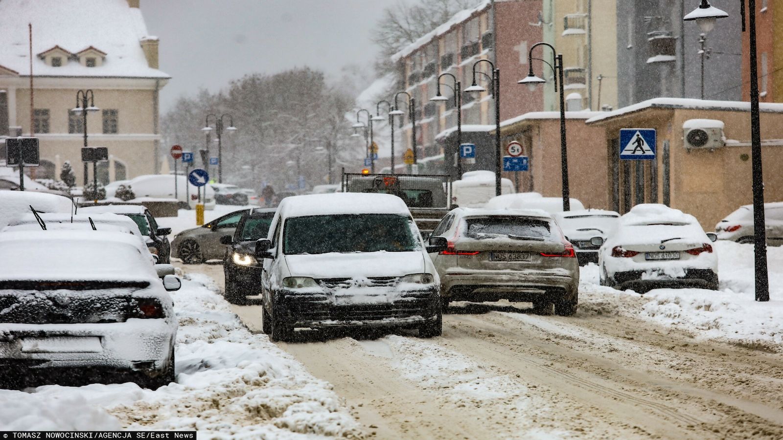 Zimowy paraliż na Warmii i Mazurach. Sceny jak z filmu katastroficznego