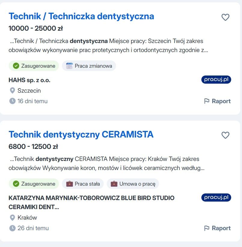 Tyle protetyk stomatologiczny zarabia na sztucznych zębach. W innych branżach można tylko pomarzyć