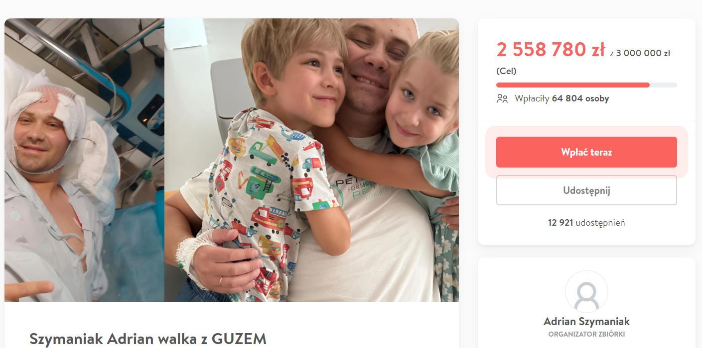 "Nie wiemy, co przyniosą kolejne dni". Nowy wpis rodziny Adriana Szymaniaka. Lawina komentarzy