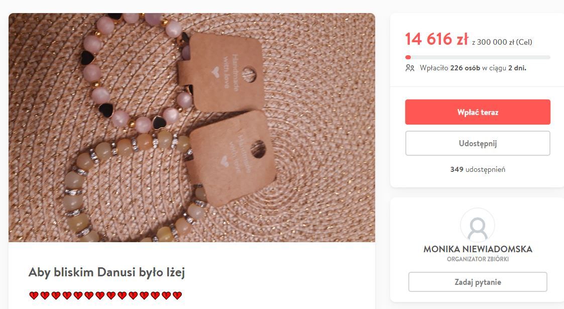 Ruszyła zbiórka pieniędzy dla rodziny zmarłej Danusi. Bliska osoba ujawniła nowe informacje