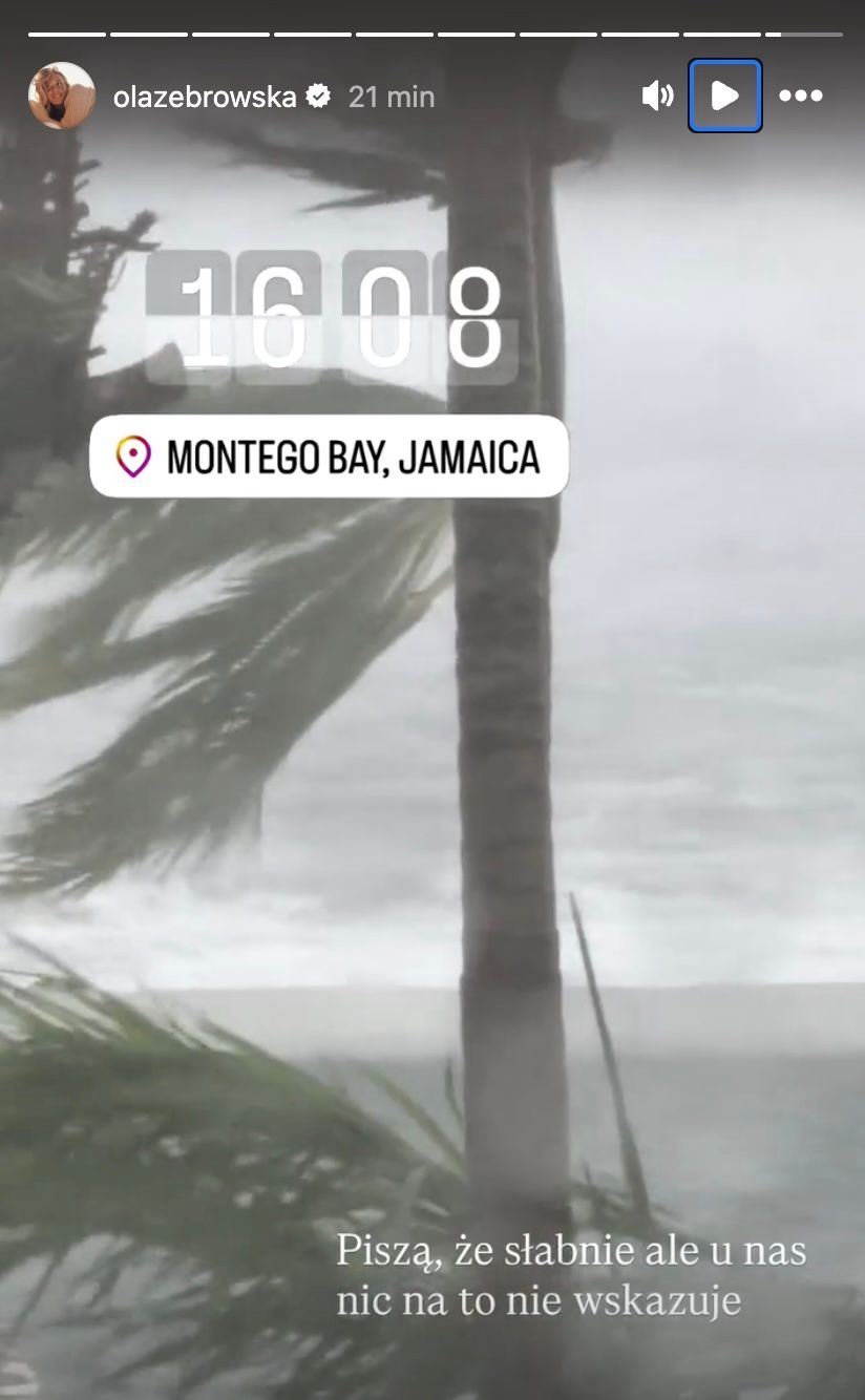 Żebrowski z żoną w centrum huraganu Melissa. Pokazali co się dzieje