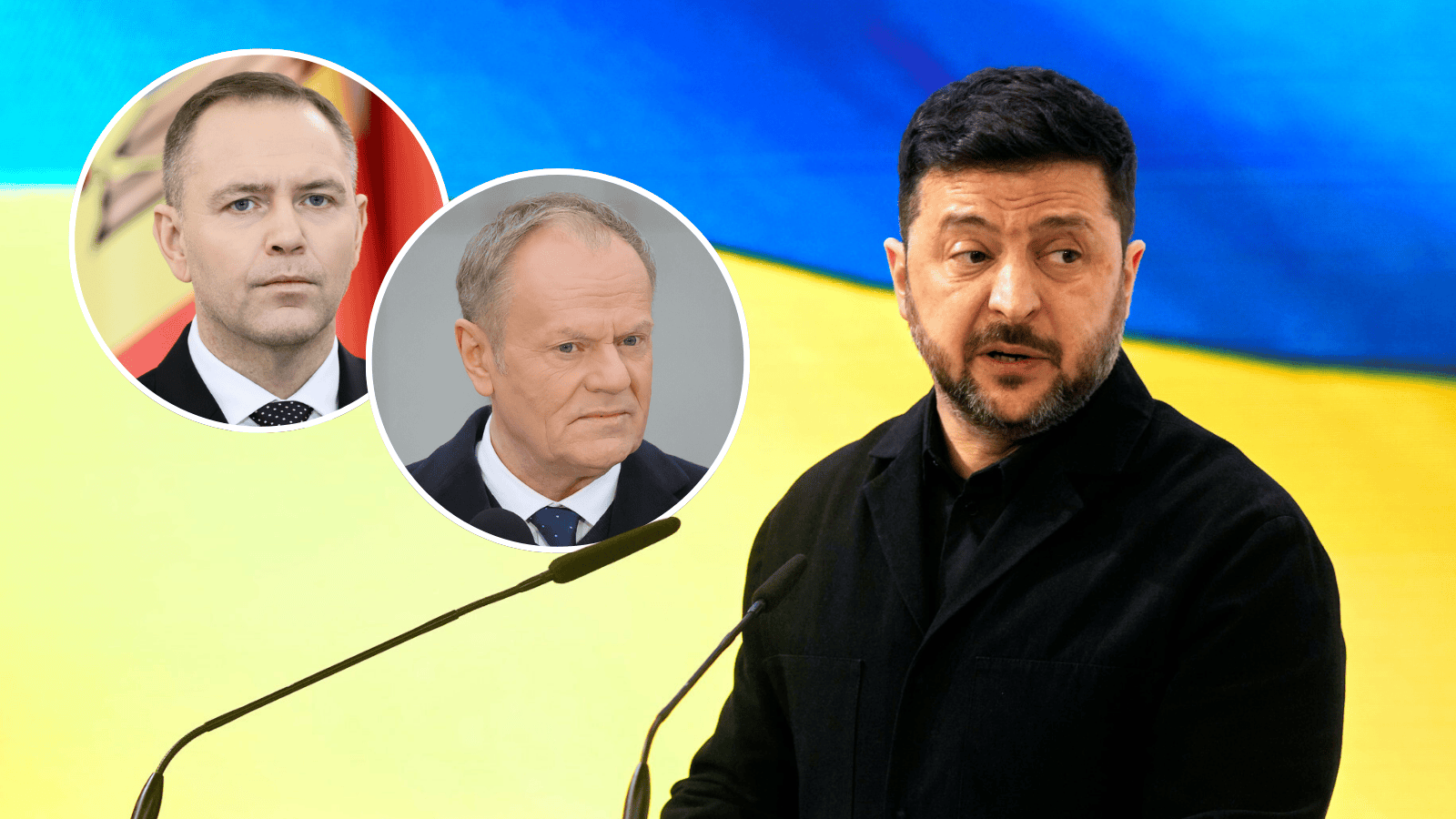 Wołodymyr Zełeński, Karol Nawrocki, Donald Tusk, fot. Michael Probst/Associated Press/East News, Anita Walczewska/East News, Adam Burakowski/East News