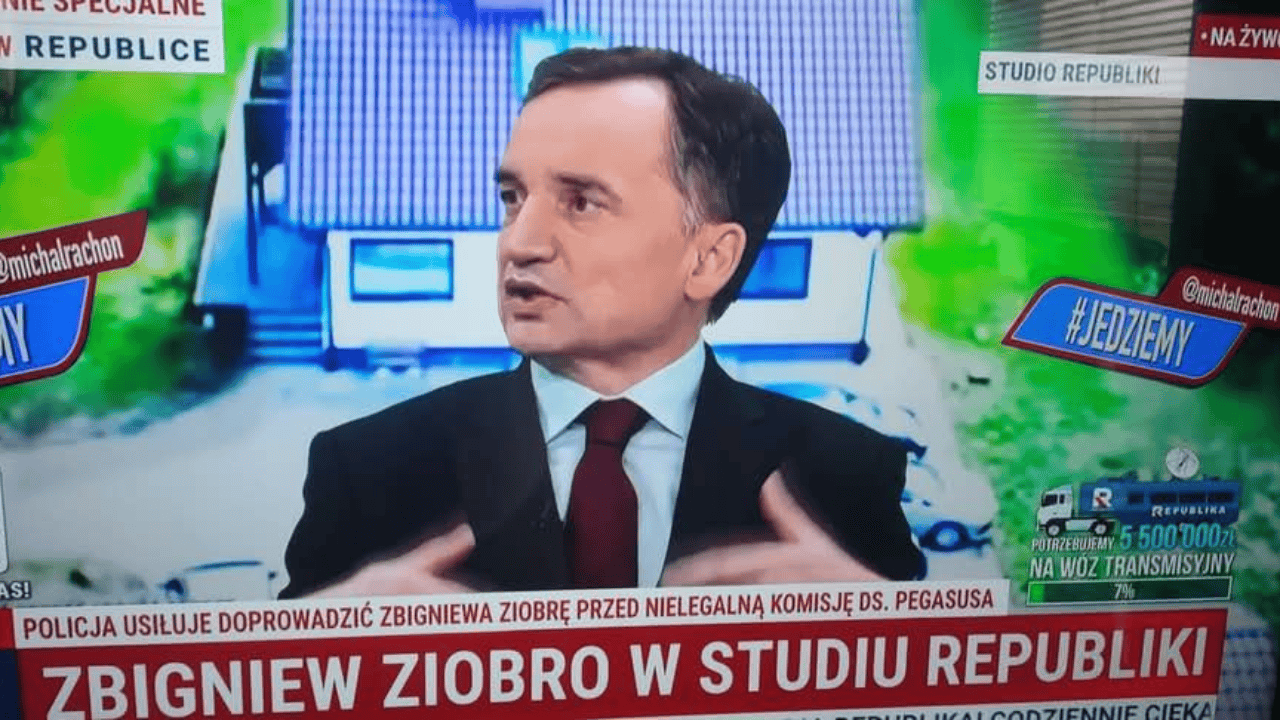 Zbigniew Ziobro w siedzibie Republiki